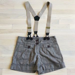 Promod tweed shorts with suspenders